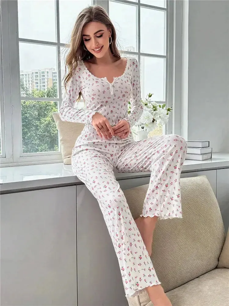 Women's Floral Print Loungewear Set