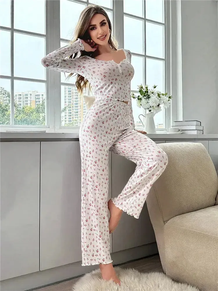 Women's Floral Print Loungewear Set