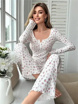 Women's Floral Print Loungewear Set