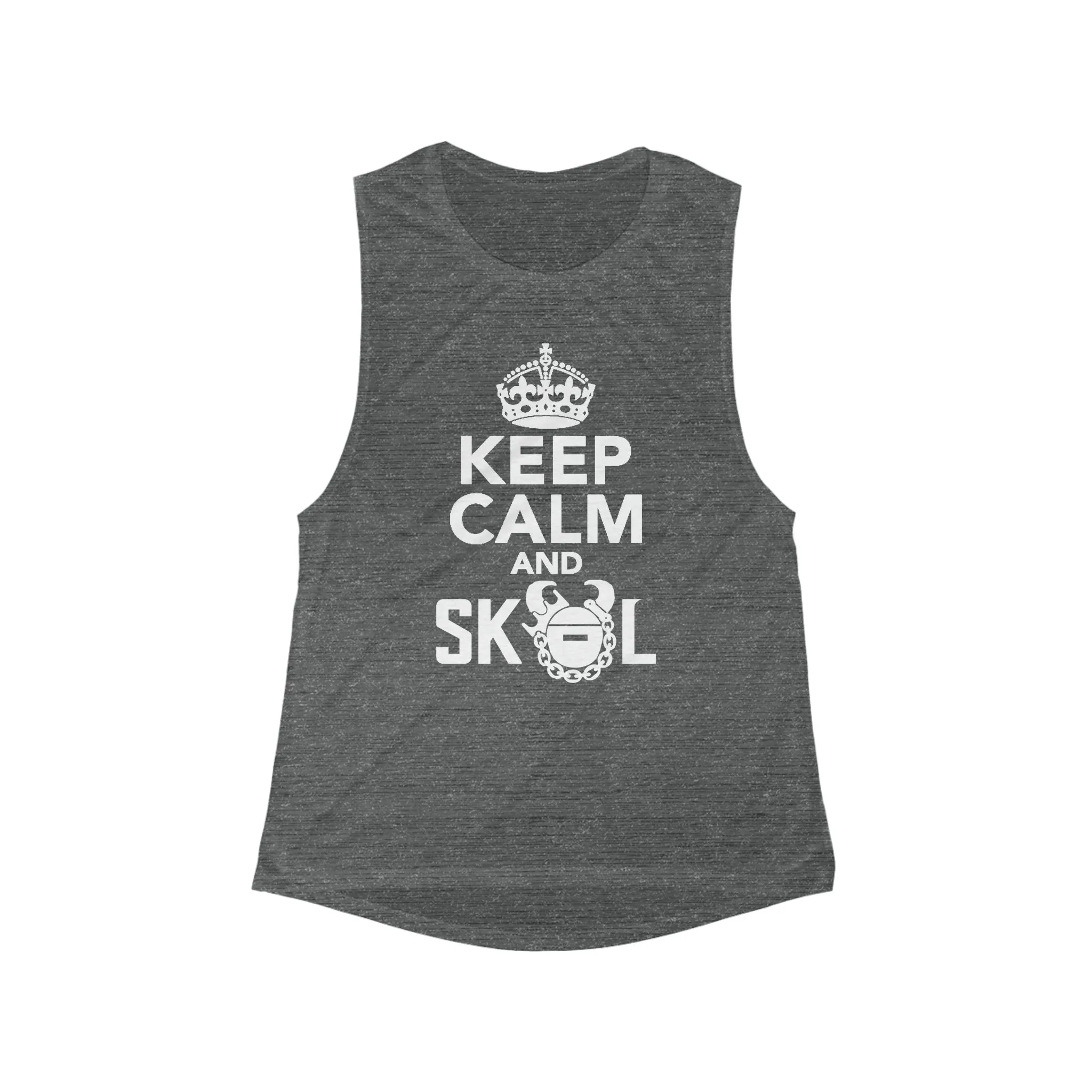 Women's Flowy Scoop Muscle Tank - Keep Calm