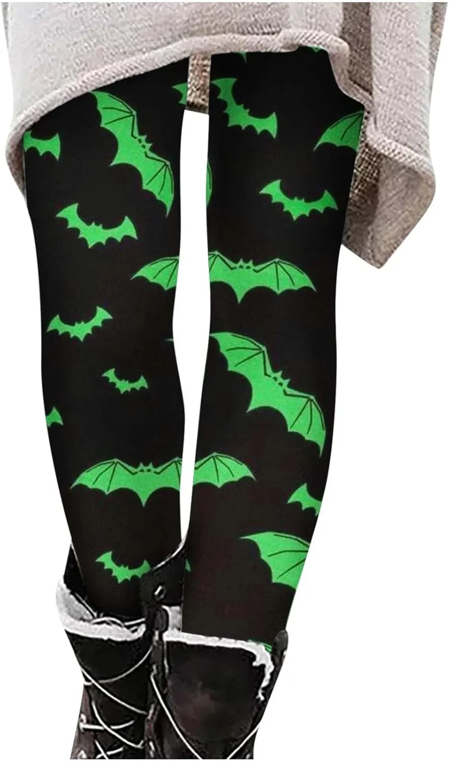Women's Halloween Costume Print Strechy Leggings Pumpkin Spider Web Print Stretch Peach Butt Stretch Leggings