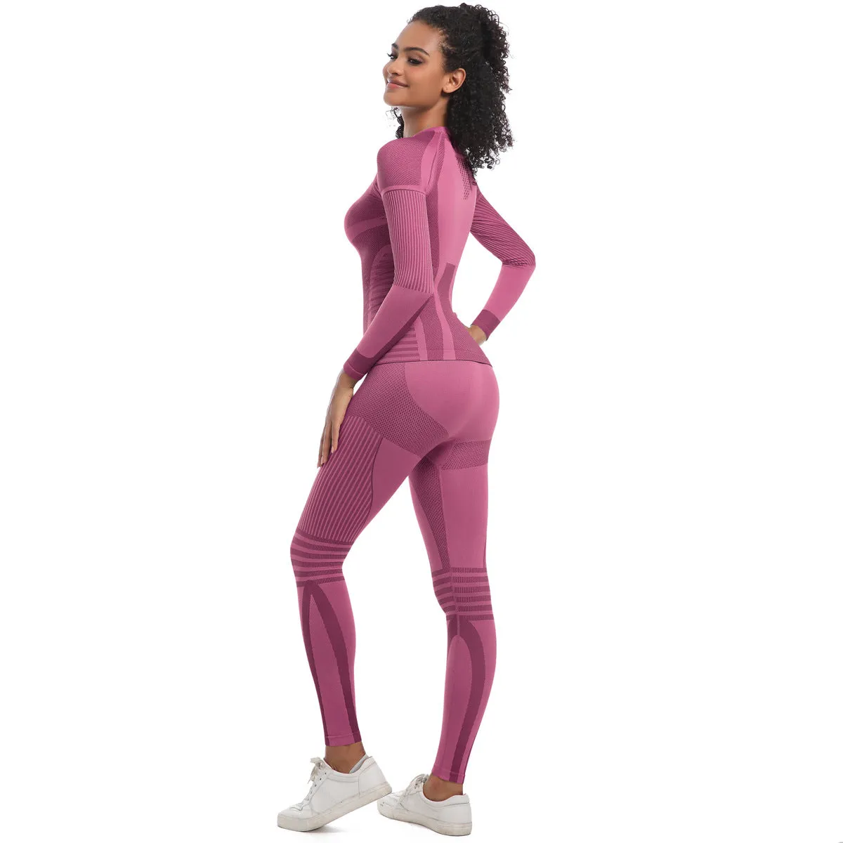 Women's Knitted High-elasitc Yoga Set