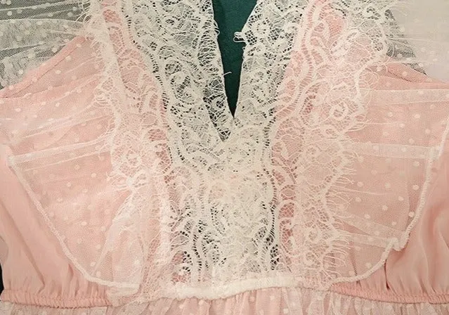 Women's Lace Ruffled Jumpsuit | Sleepwear | Underwear Set