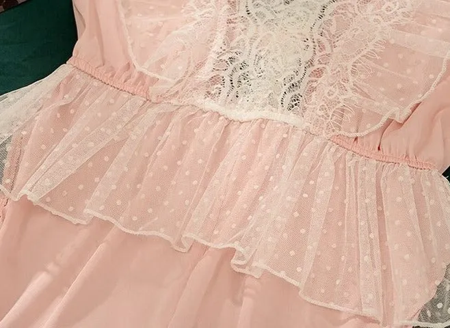 Women's Lace Ruffled Jumpsuit | Sleepwear | Underwear Set