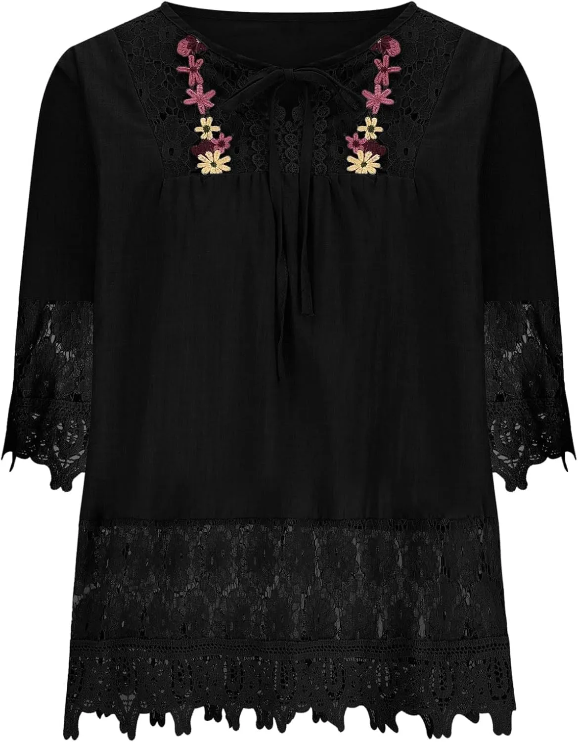 Women's Linen Shirts V-Neck Button Down Blouses Collar Trendy Dressy Tshirt Long Sleeve Loose Tunic Top