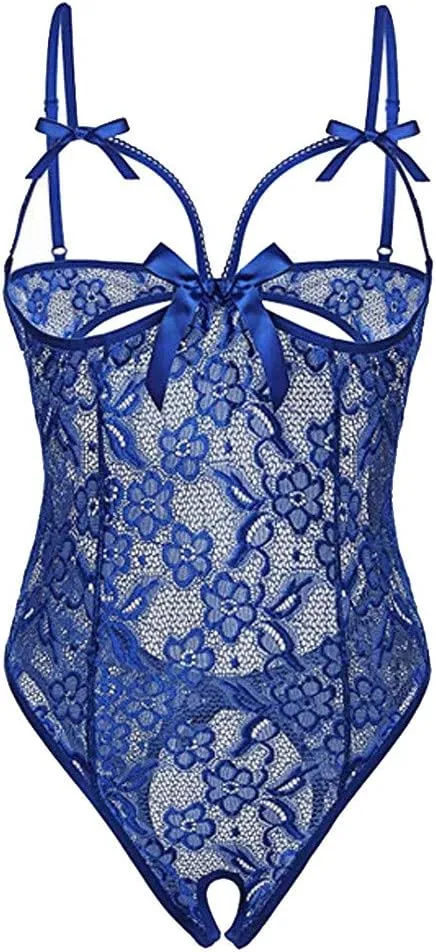 Women's Lingerie Sexy Nightwear Garment Underwear Lace Trim Sleep Dress Christmas Nightgown Sexy Pjs For Women
