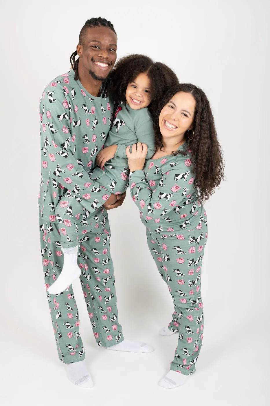 Women's Loose Fit Blue Cow Pajamas