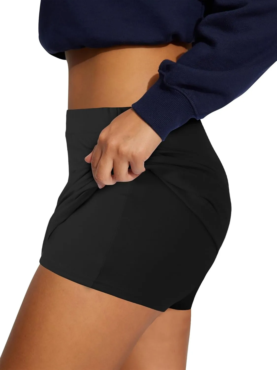 Women's Mini Bodycon Skorts Skirts - High Waisted Summer Going Out Y2K Pencil A-line Skirt with Shorts Underneath