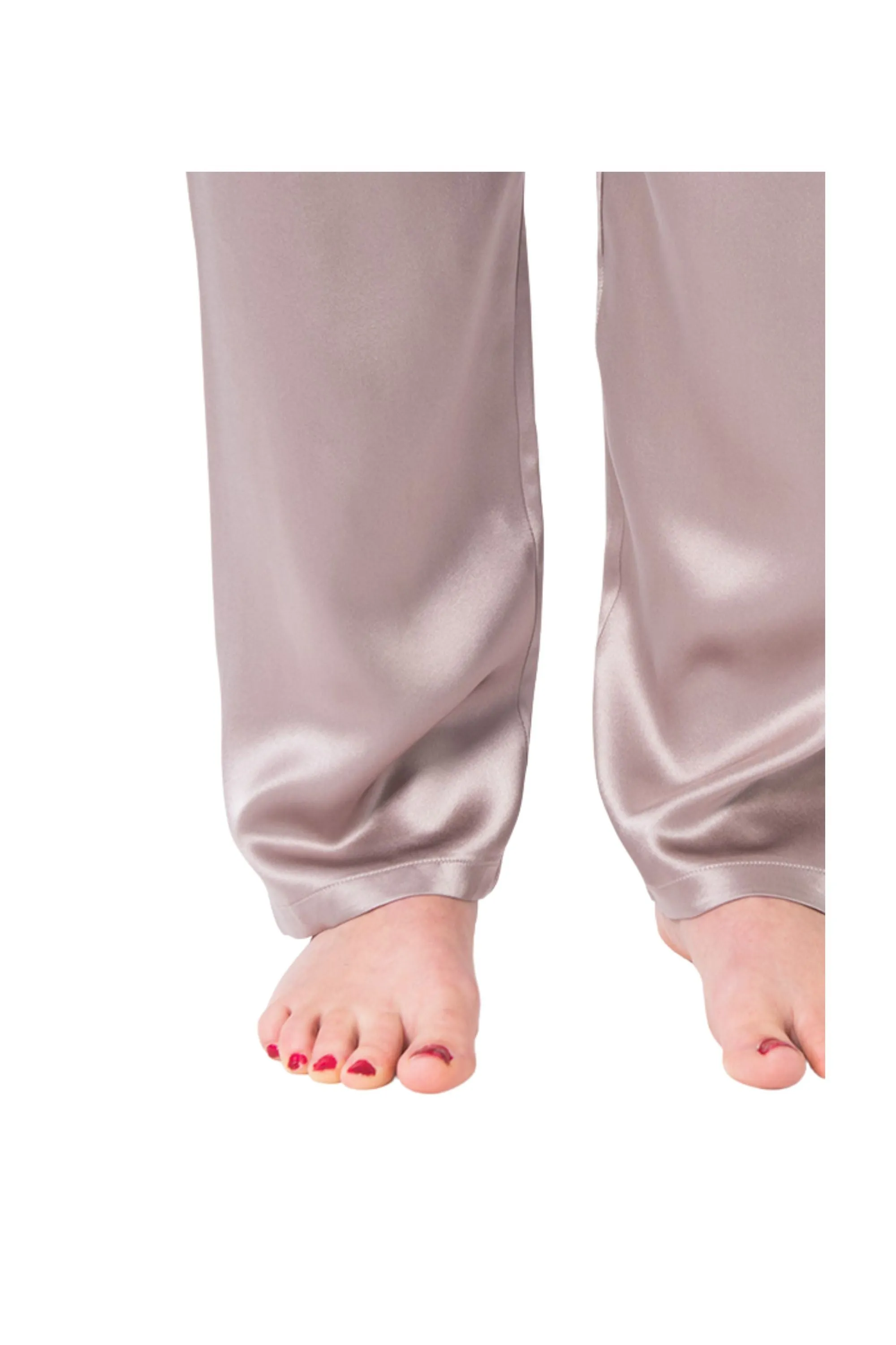 Women's  Mulberry Silk Pajama Set Taupe