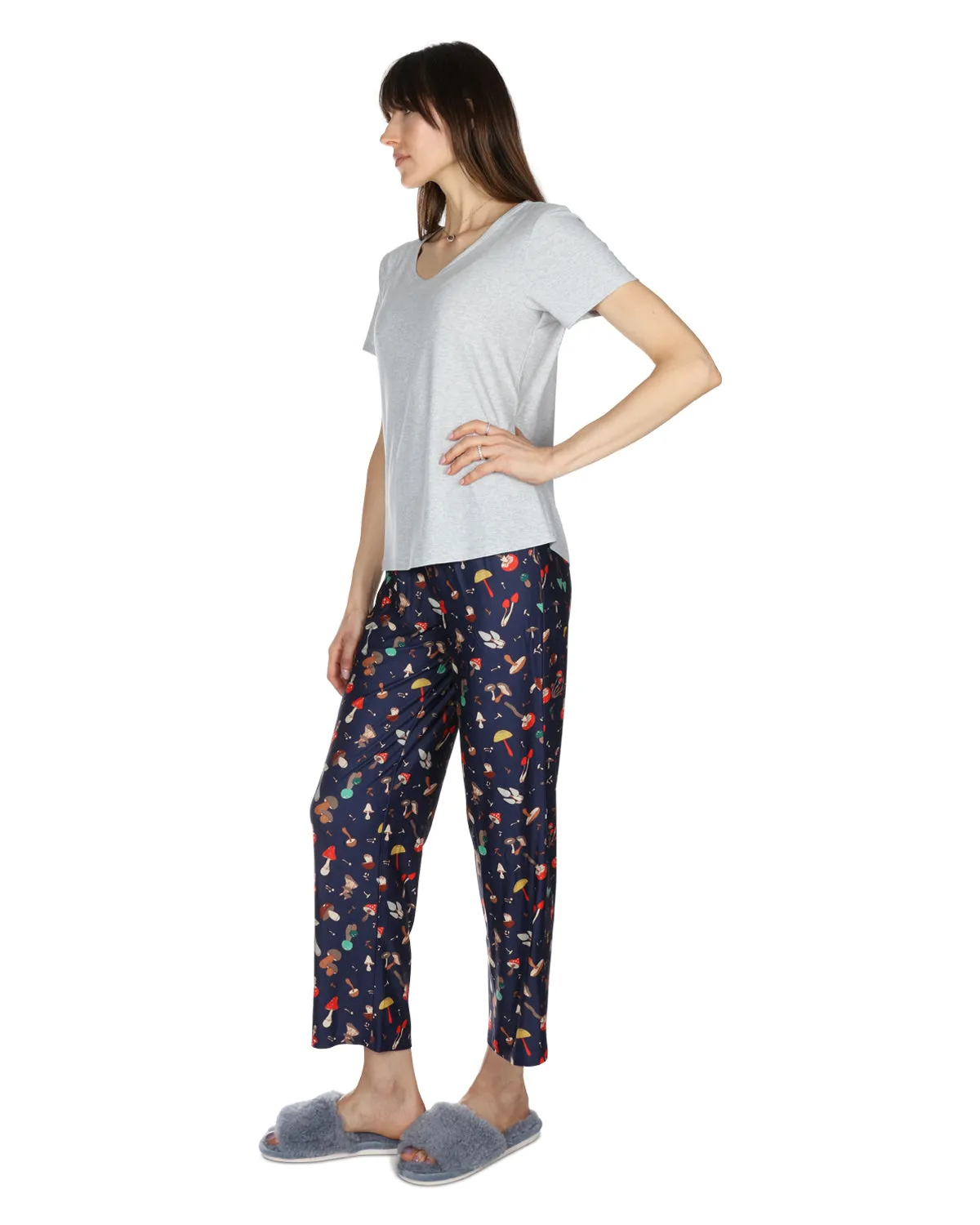 Women's Mushrooms Two Piece PJ Set in a Bag