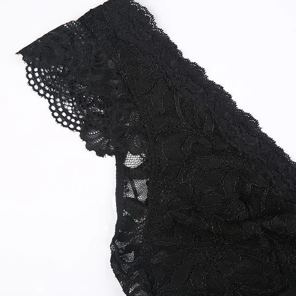 Women's Night Set | Lace Robe & Translucent Panties