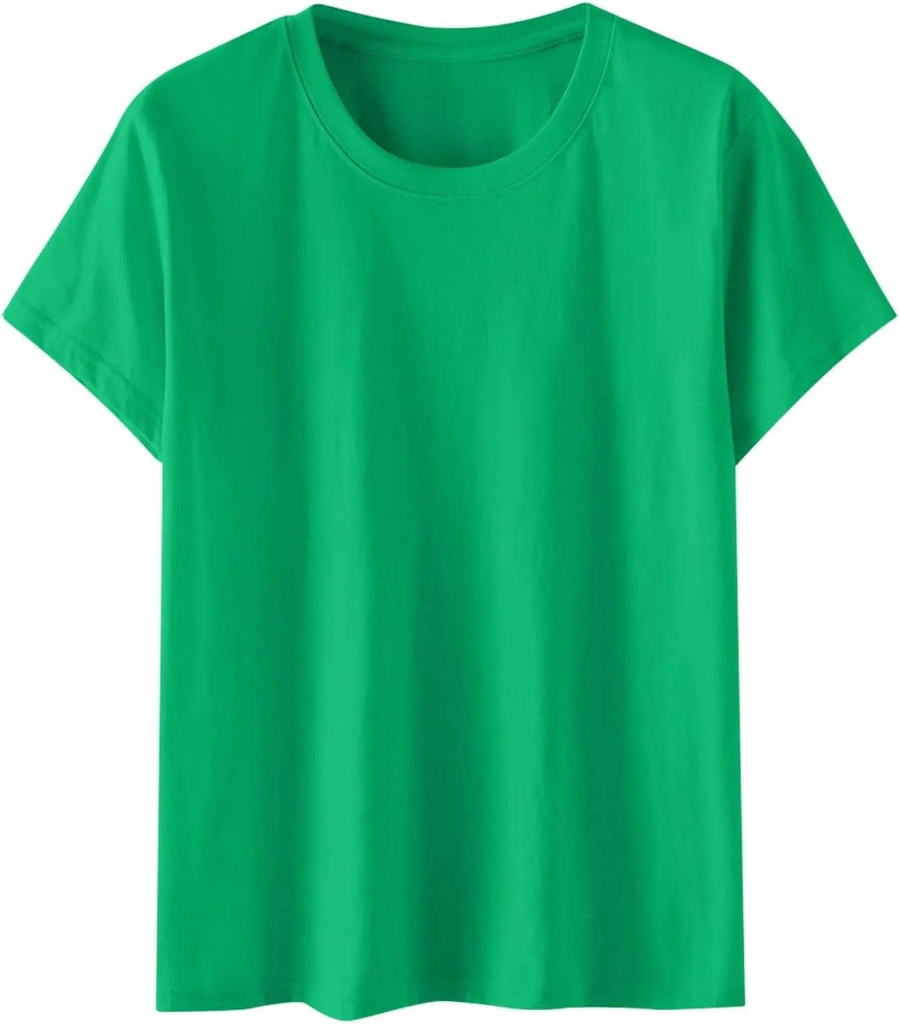 Women's Oversized Cotton Tops Casual Short Sleeve T-Shirts Crew Neck Solid Pullover Loose Fit Tees Summer Fashion 2025