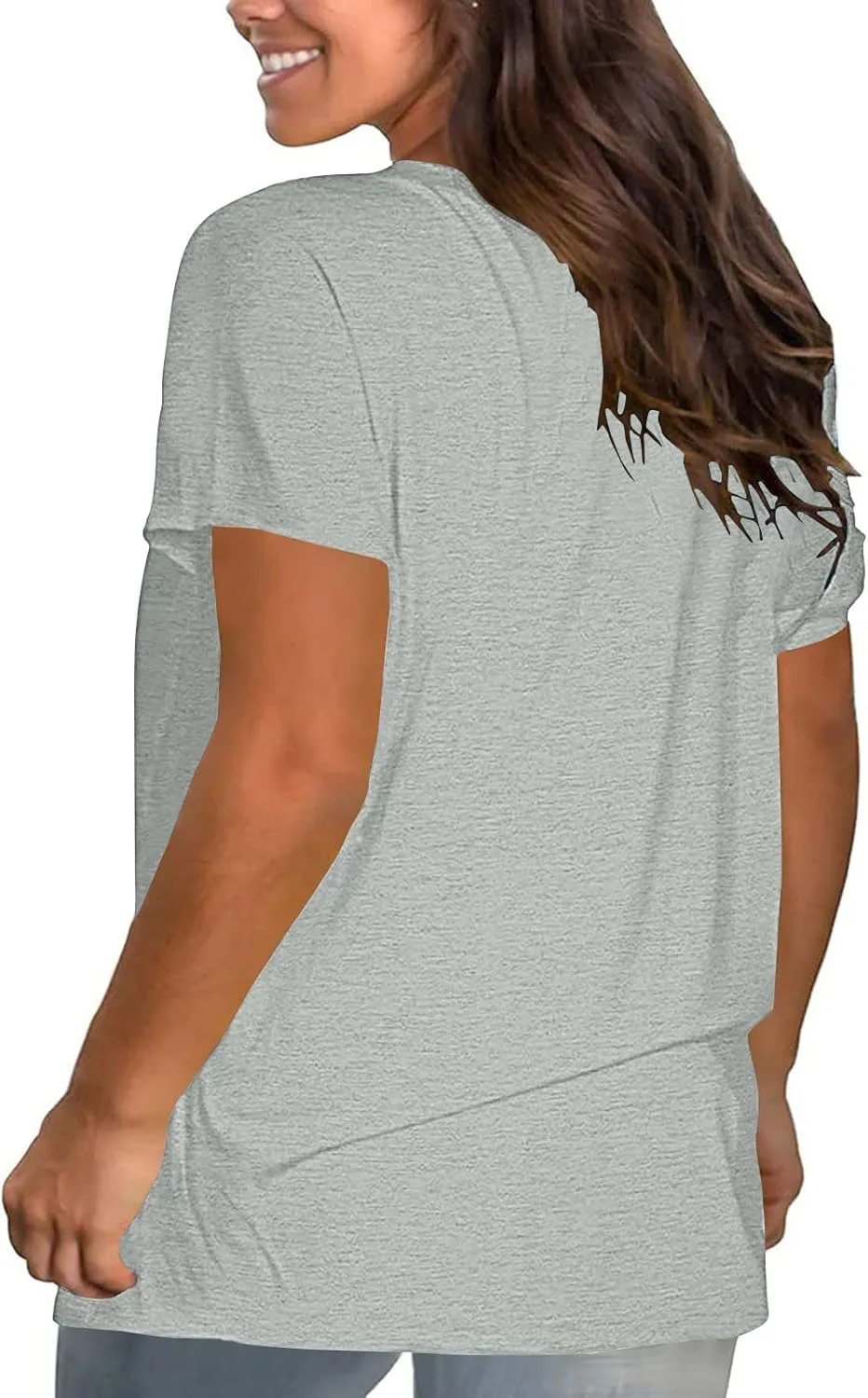 Women's Oversized Cotton Tops Casual Short Sleeve T-Shirts Crew Neck Solid Pullover Loose Fit Tees Summer Fashion 2025