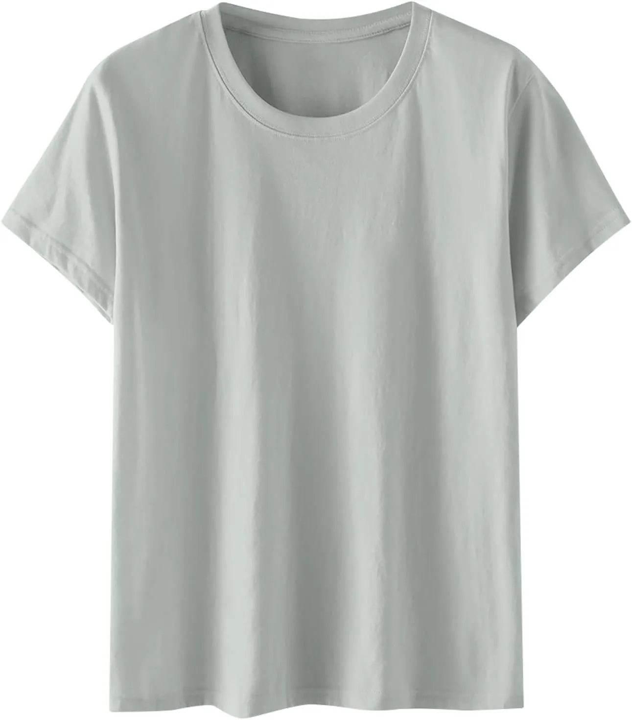 Women's Oversized Cotton Tops Casual Short Sleeve T-Shirts Crew Neck Solid Pullover Loose Fit Tees Summer Fashion 2025