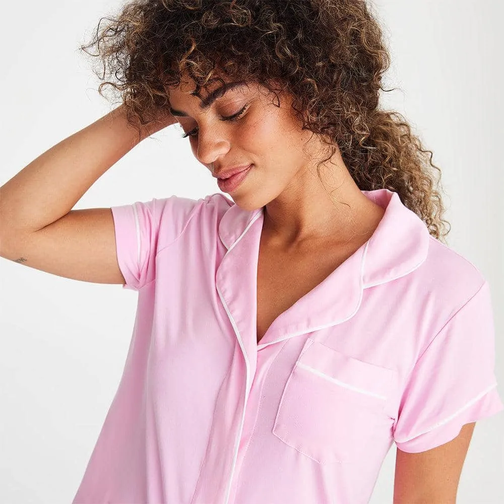 women's peony modal magnetic classic with a twist short sleeve pajama set