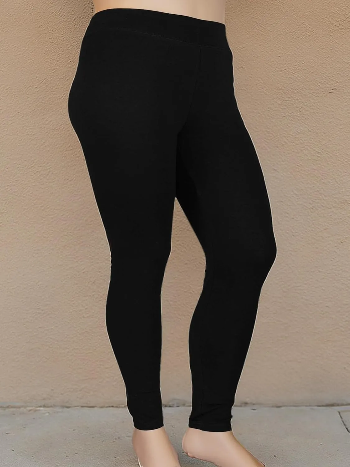 Women's Plus Size Comfy Stretch Ankle Length Leggings Yoga Stretch Pants