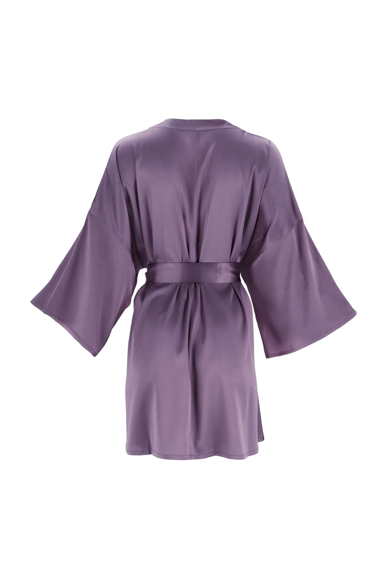 Women's Silk Dressing Gown 'Muse' in Noble Purple