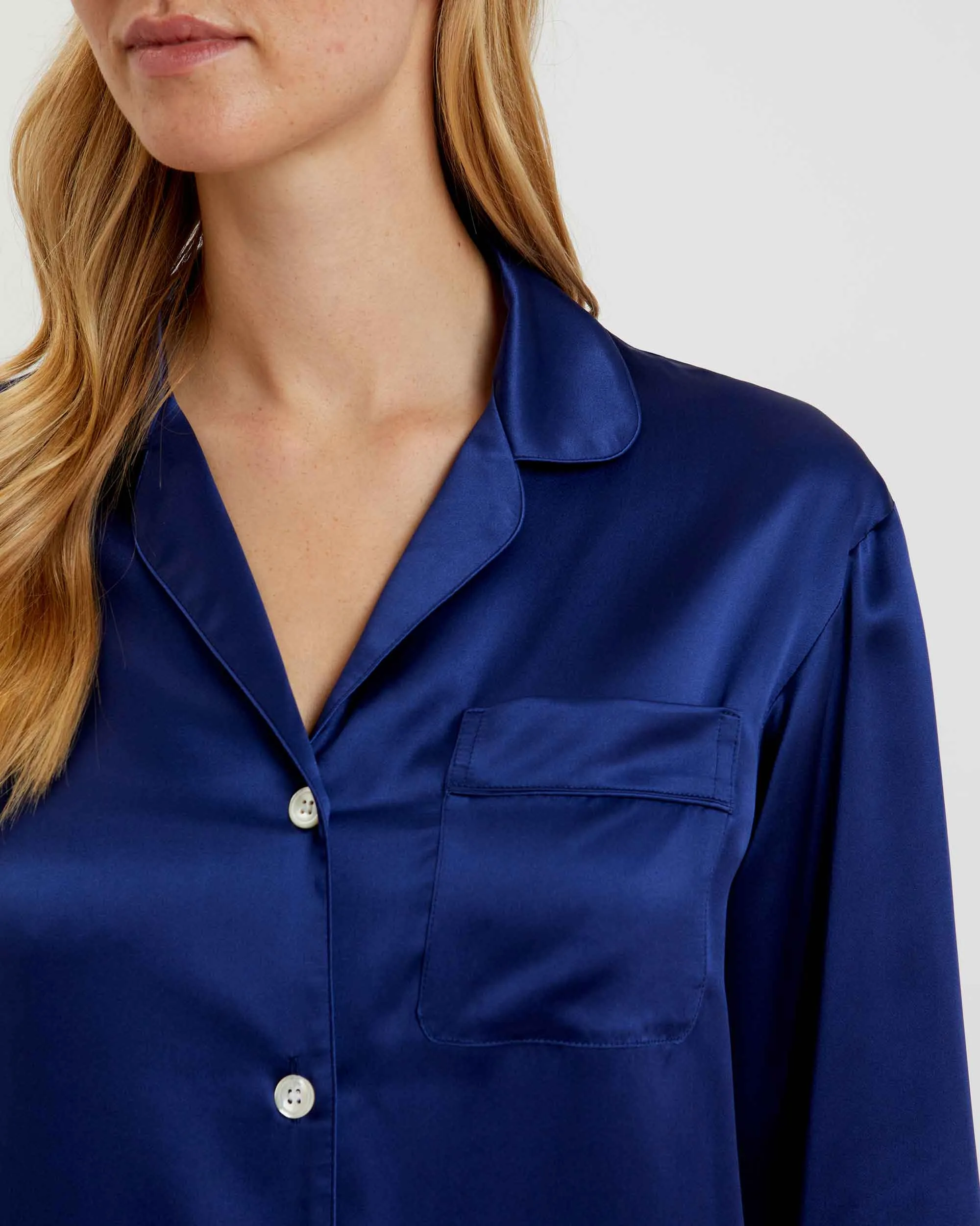 Women's Silk Pajamas - Midnight