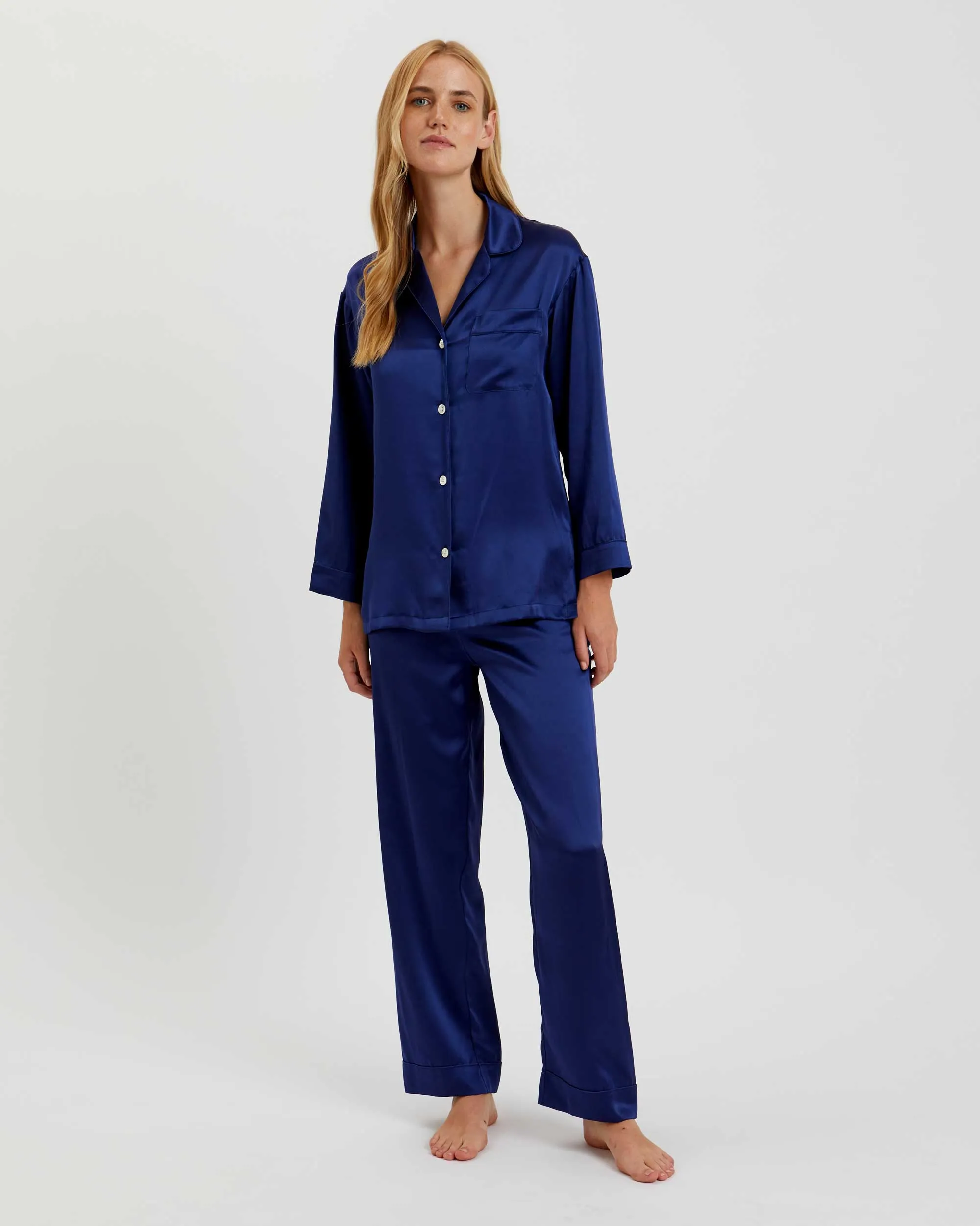 Women's Silk Pajamas - Midnight