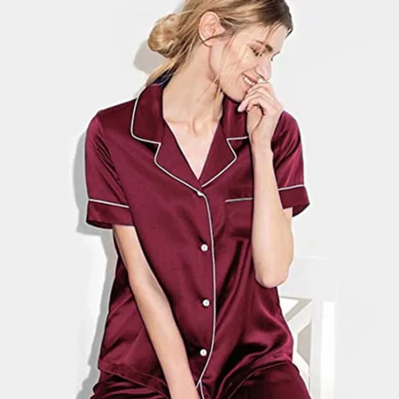 Women's Silk Satin Two-Piece Sleepwear