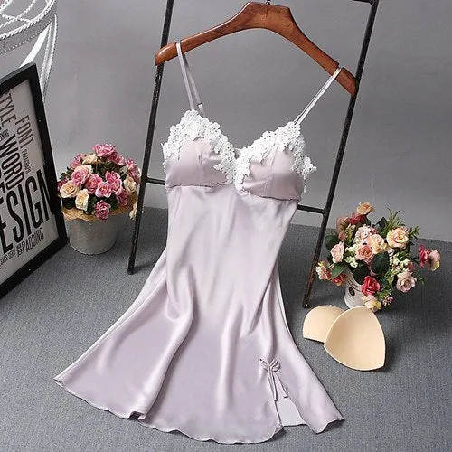 Women's Silk V-Neck Nightgown