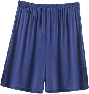 Women's Soft Modal Pajama Shorts Casual Elastic Waist Pj Bottoms Loose Comfy Summer Thin Boxer Sleepwear Lounge Shorts