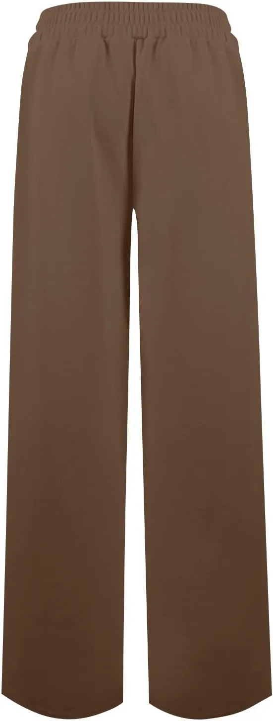 Womens Sweatpants 2025 Baggy Wide Fleece Lined Straight Leg High Waisted Pants Loose Fit Athletic Joggers Pockets