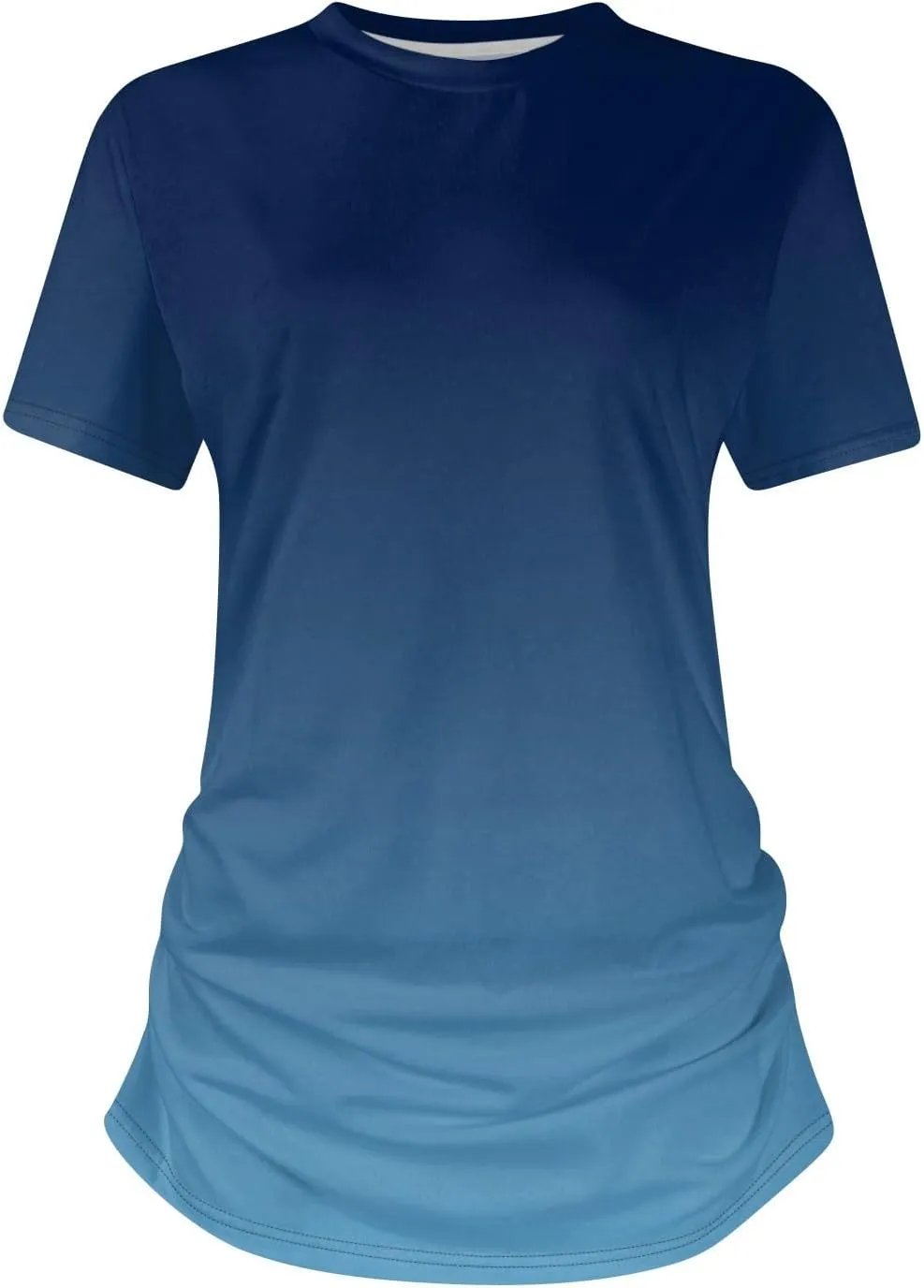 Women's T Shirts 2025 Spring Summer Fashion Casual Tops Round Neck Slim Short Sleeve Printed Tunic Blouse