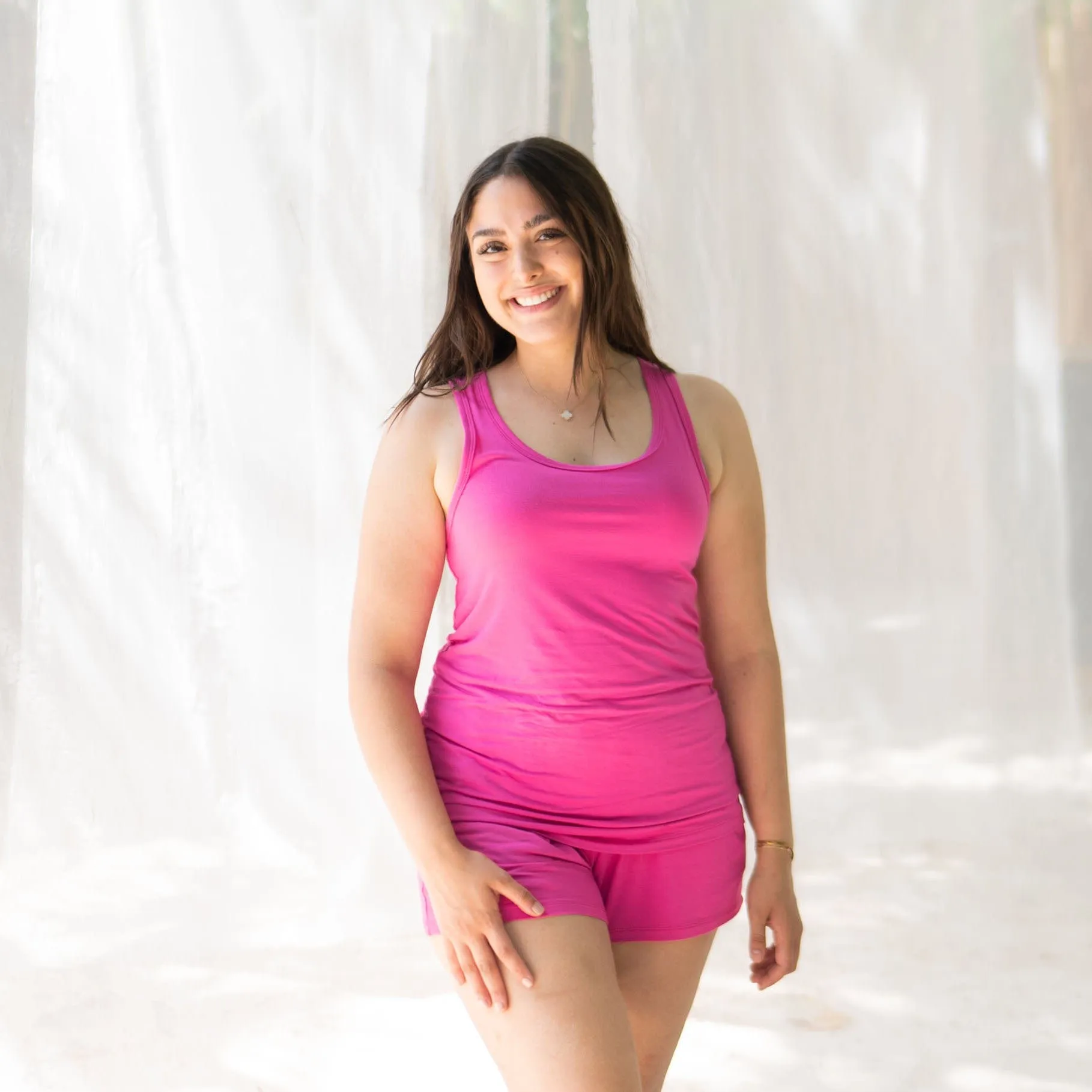 Women’s Tank Set in Raspberry