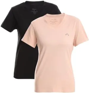 Womens V Neck Short Sleeve T-Shirt | Classic-Fit Ultra Soft Cotton Modal Stretch Vneck
