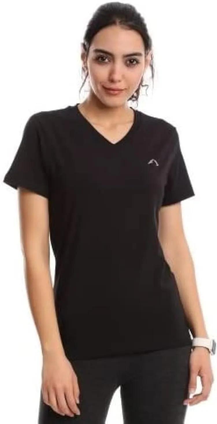 Womens V Neck Short Sleeve T-Shirt | Classic-Fit Ultra Soft Cotton Modal Stretch Vneck