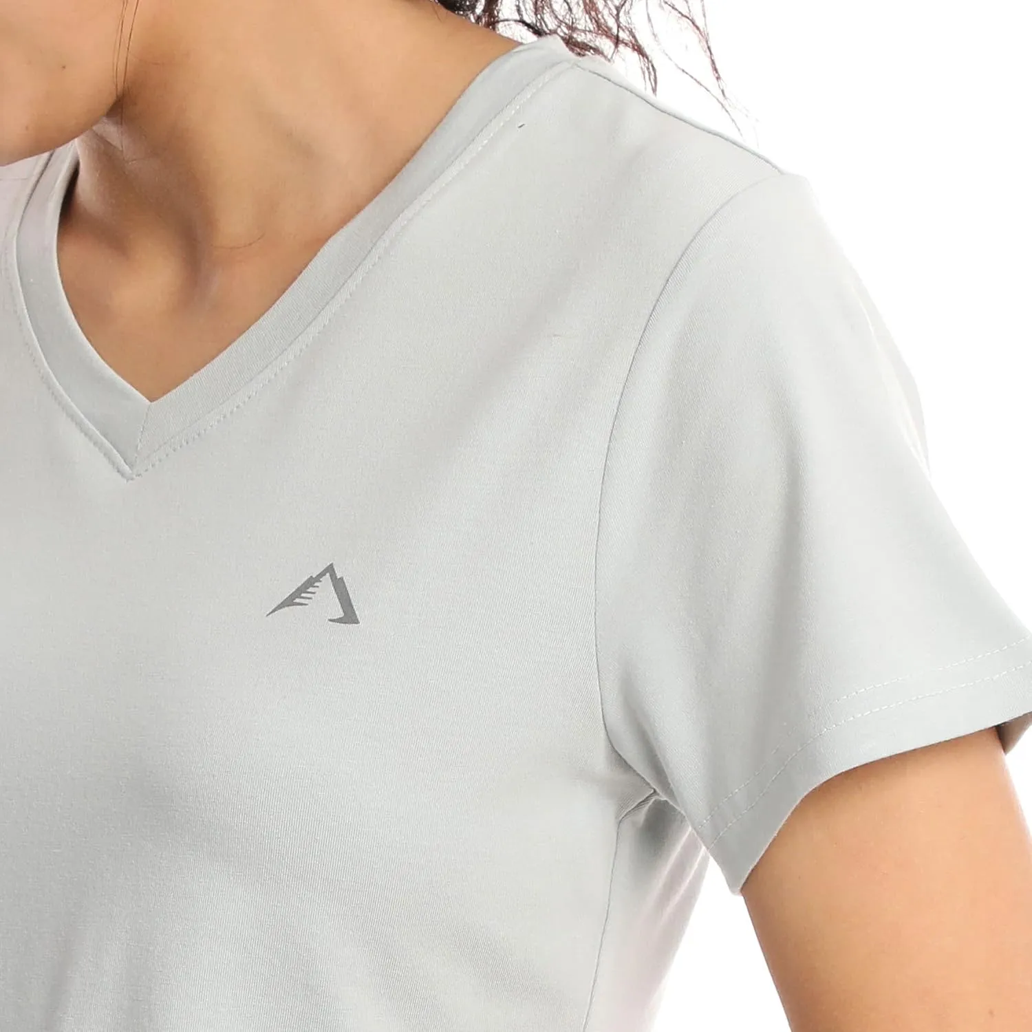 Womens V Neck Short Sleeve T-Shirt | Classic-Fit Ultra Soft Cotton Modal Stretch Vneck