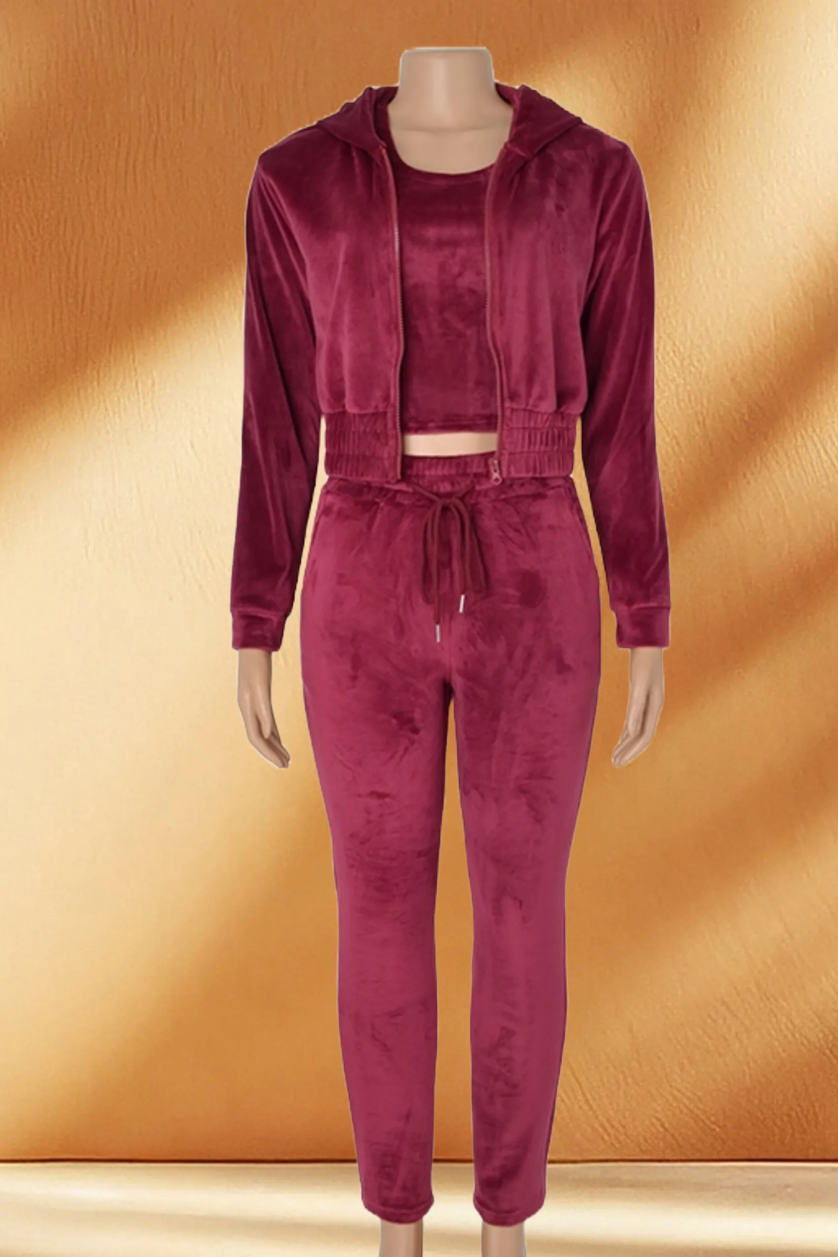 Women's Velvet 3 Piece Set