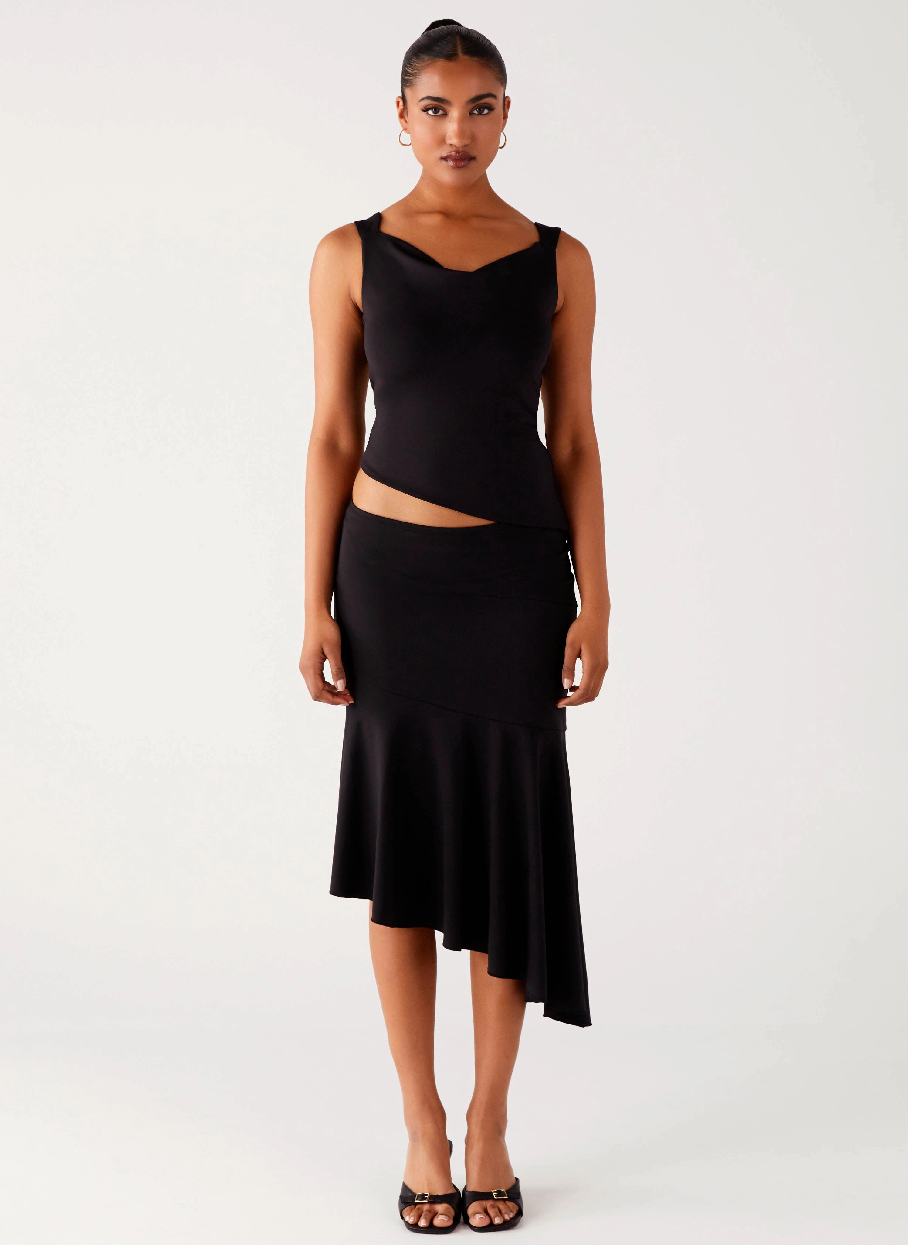 All Day Fit Wonderlust Midi Skirt - Black