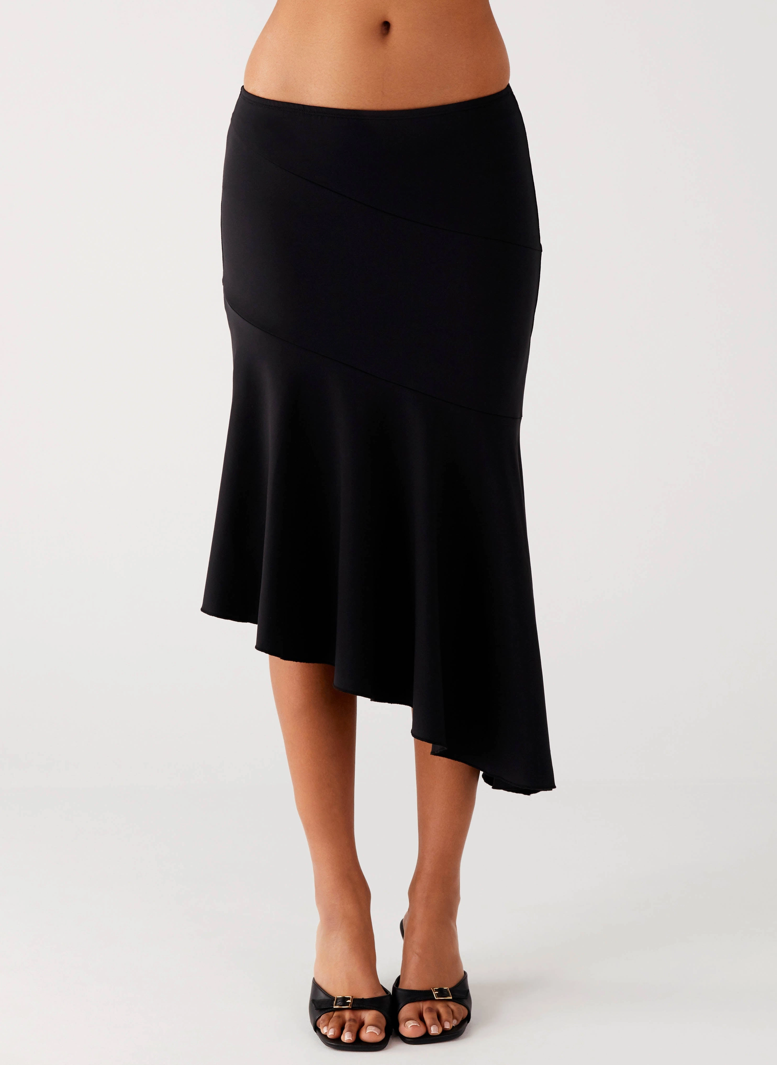 Modern Combo Soft Motion Wonderlust Midi Skirt - Black