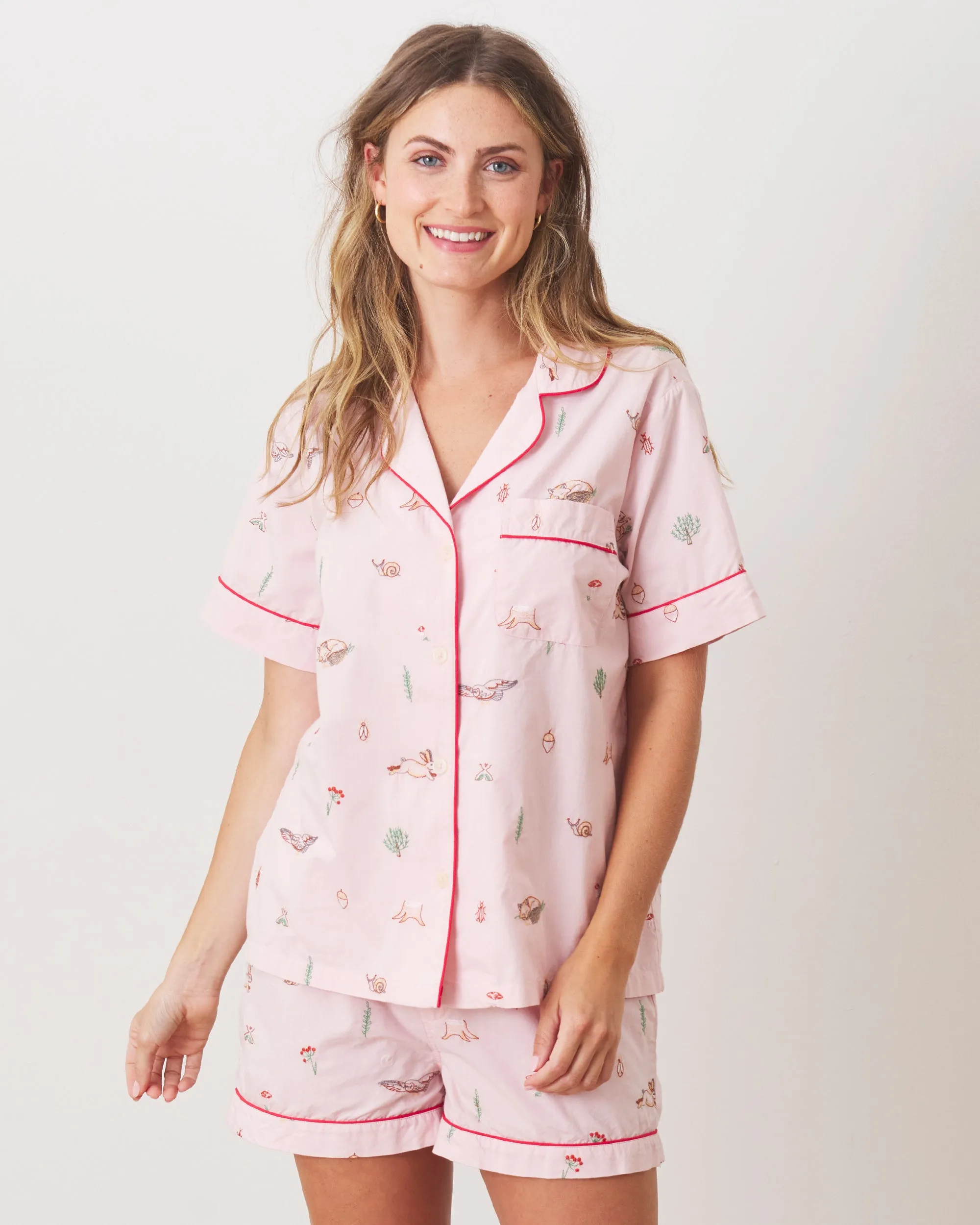 Woodland Storybook - Short PJ Set - Blush