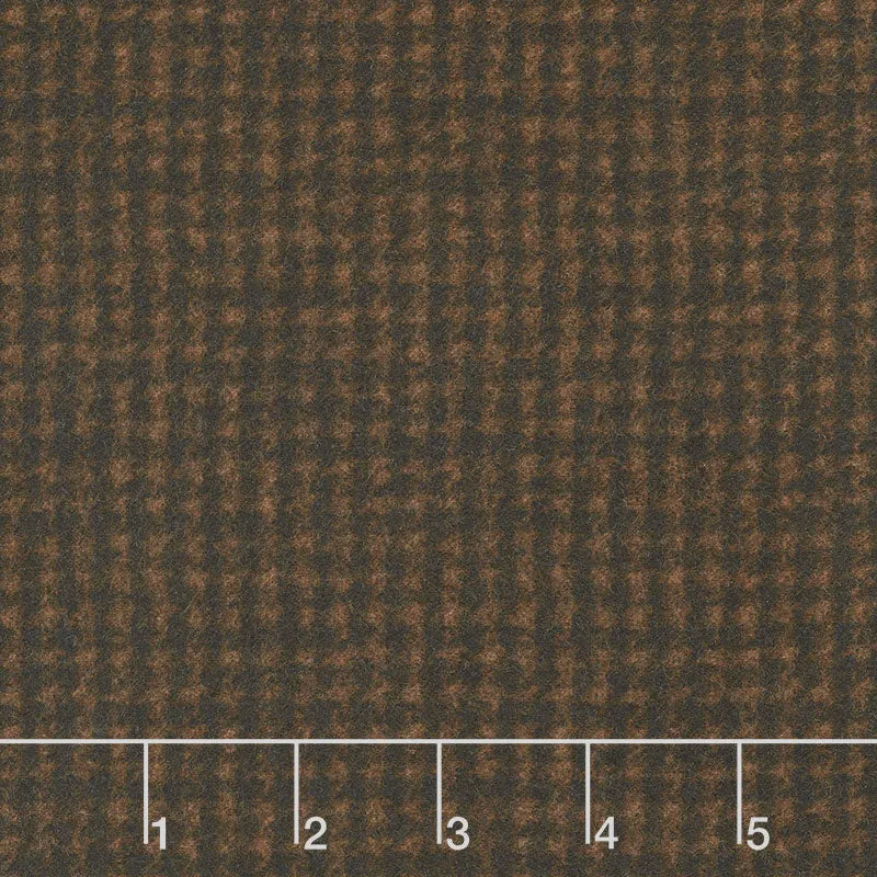 Woolies Flannel - Houndstooth Espresso Yardage