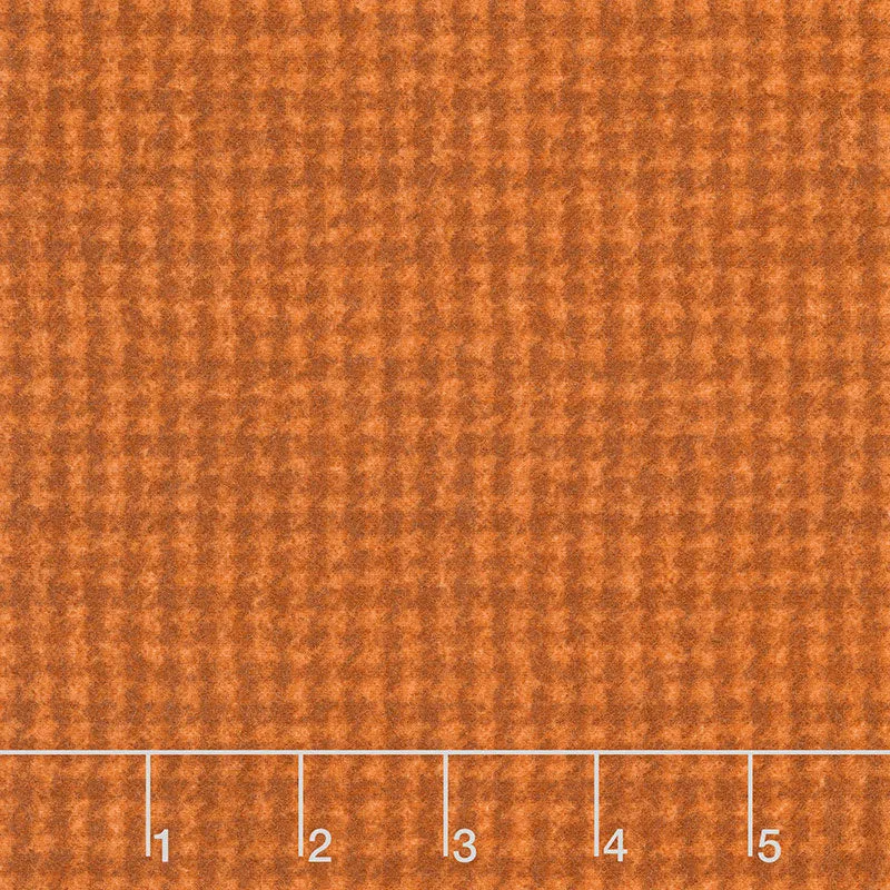 Woolies Flannel - Houndstooth Orange Yardage