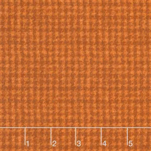 Woolies Flannel - Houndstooth Orange Yardage
