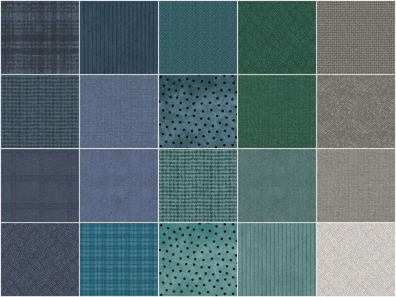 Woolies Flannel Stormy Seas 2.5" Strips