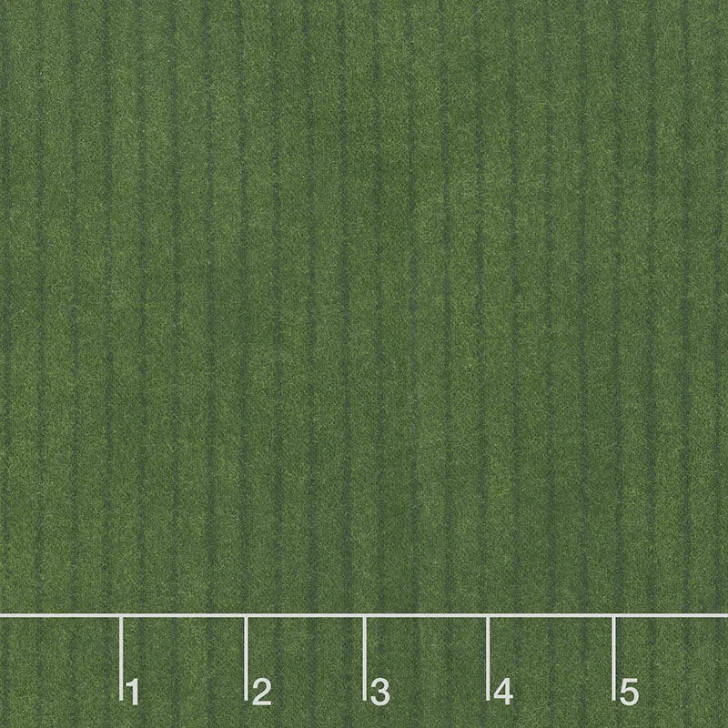 Woolies Flannel - Stripe Green Yardage
