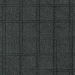 Woolies Flannel - Tartan Grid Charcoal Yardage