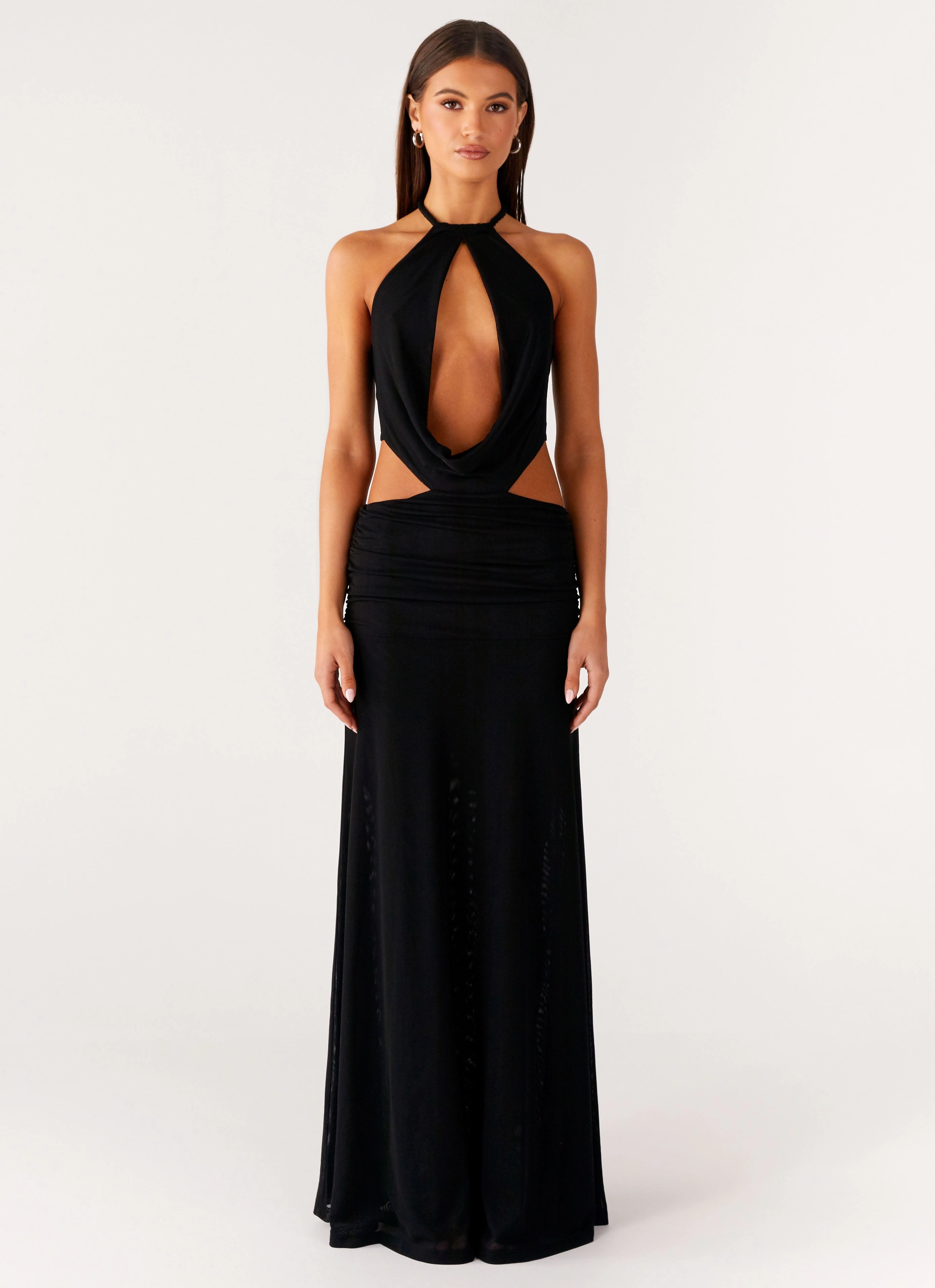 Trendy Cut Regular-fit Only Love Maxi Dress - Black