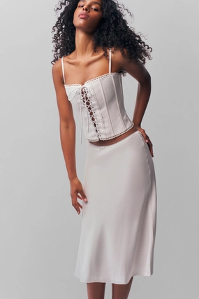 Paloma Linen Skirt Ventilated Panels Reimagined Classic