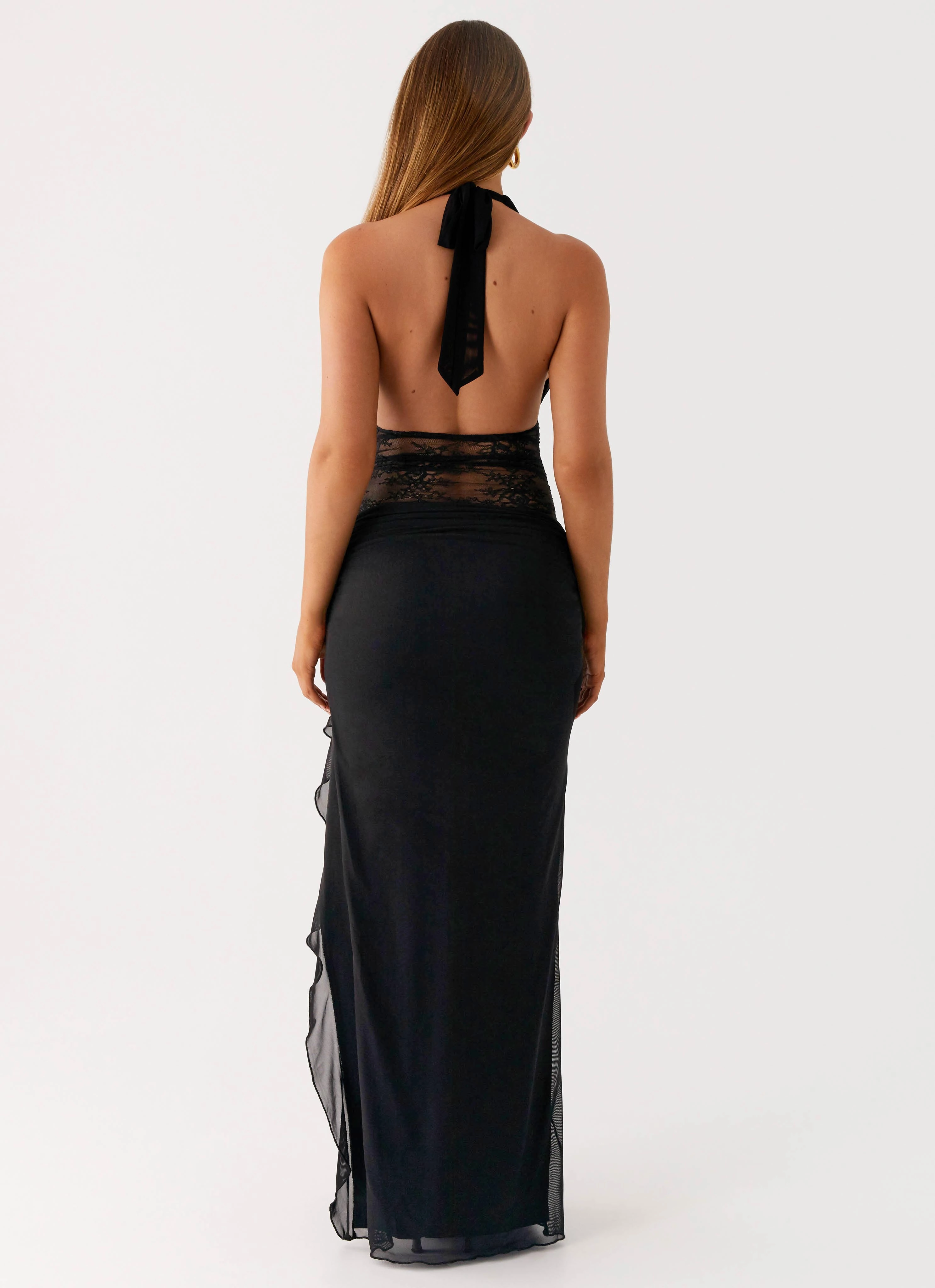 Wrenna Halter Neck Maxi Dress - Black Refined Feel Casual Style Wear