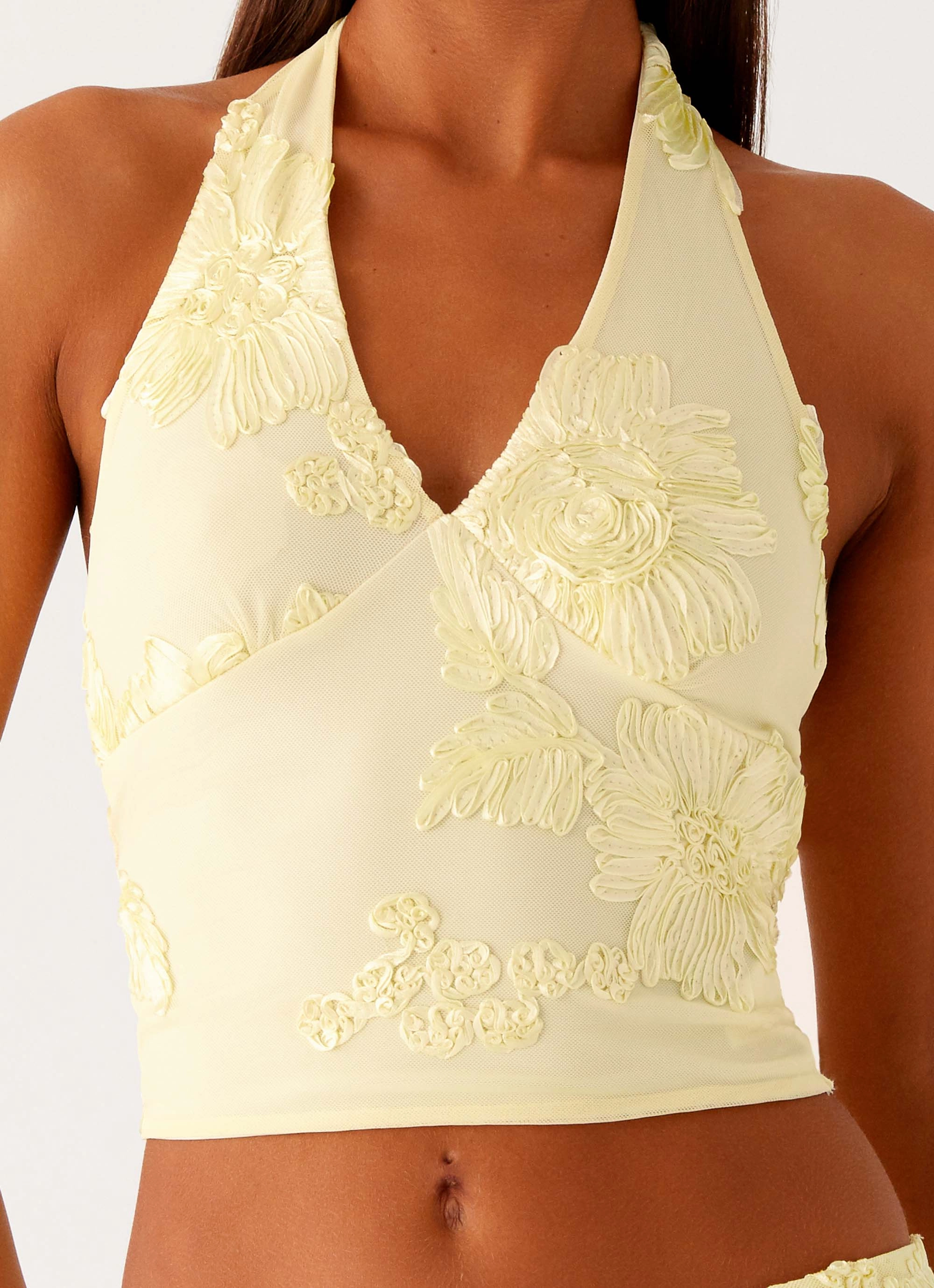 Stay Cool Technology Radiate Halterneck Top - Yellow