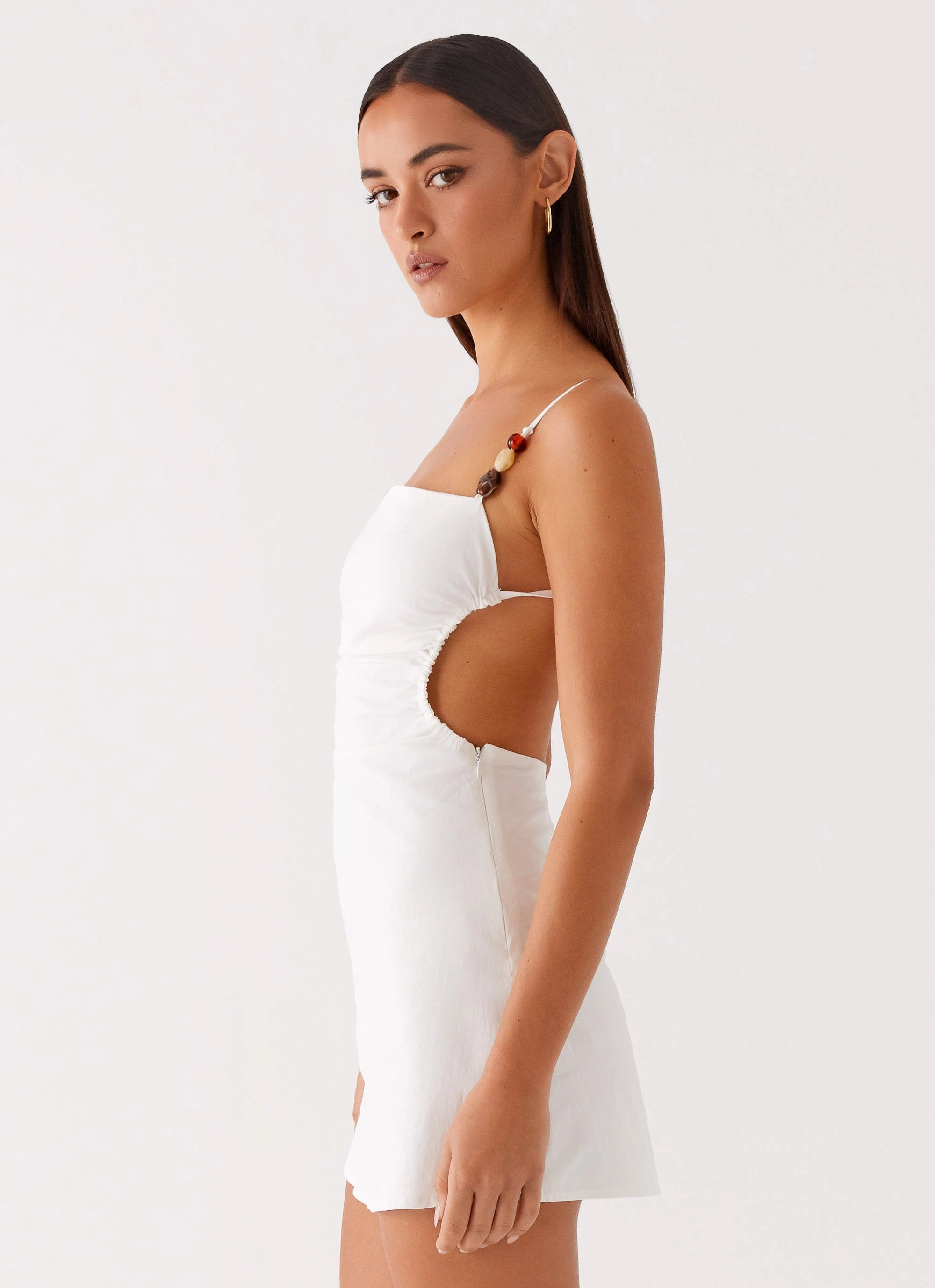 Marlon Mini Dress - White Subtle Look