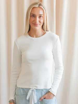 Reinforced Shoulder Seams Anti Pilling Finish Annie Tee - White