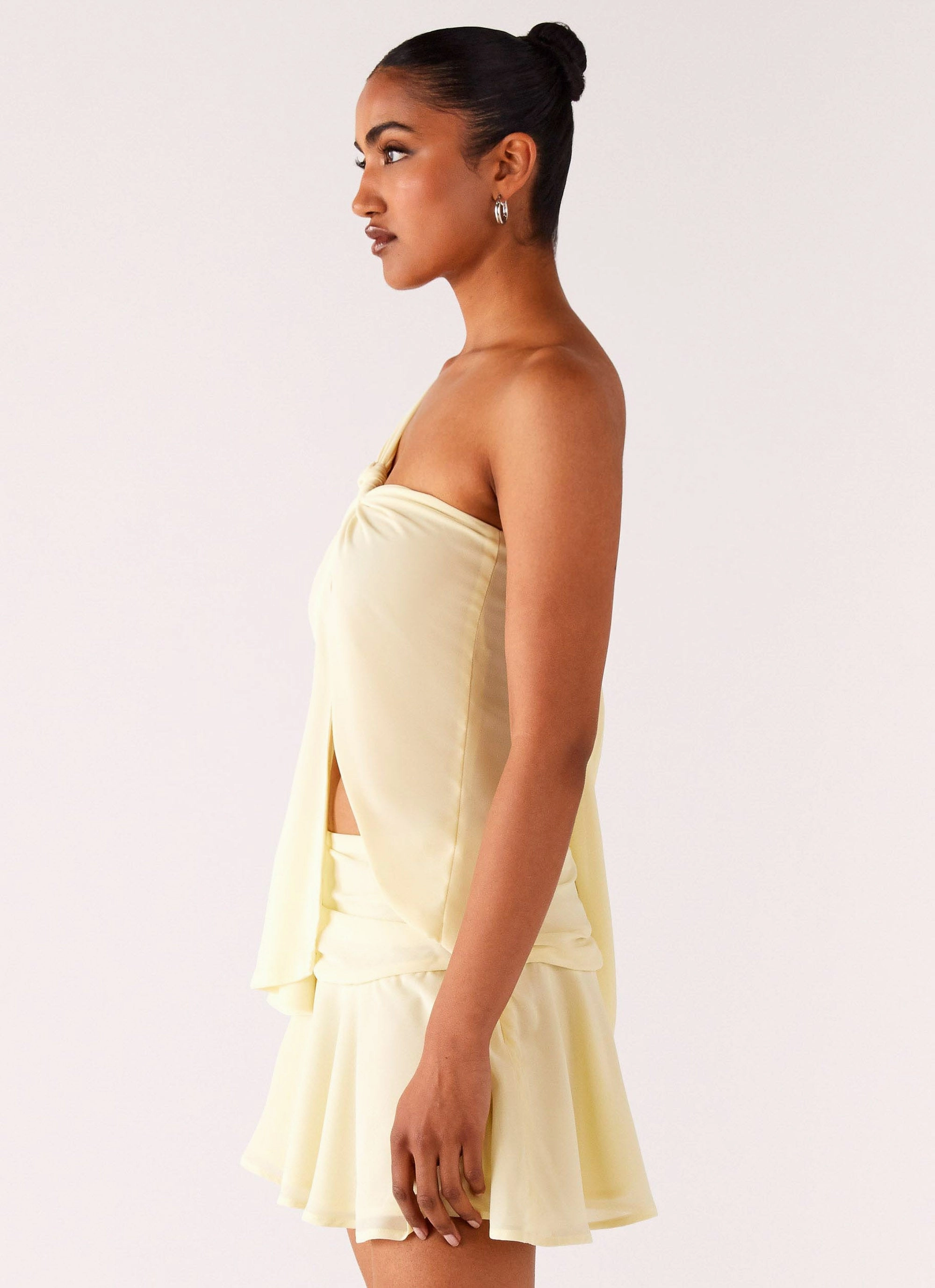 Delight Me Asymmetrical Top - Yellow EasyCareFabric NonIrritating Seams