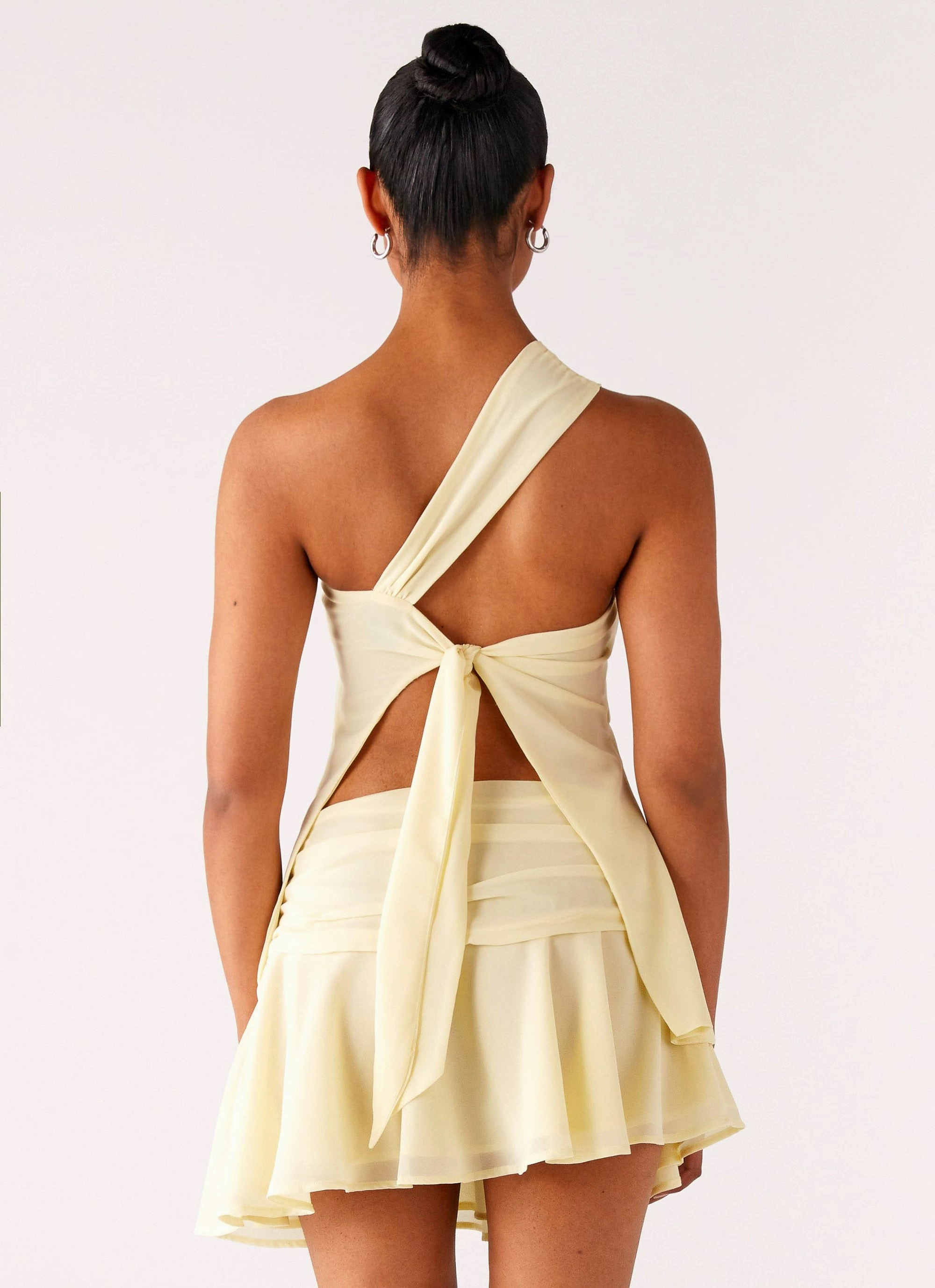 Delight Me Asymmetrical Top - Yellow Non Irritating Seam Finish Soft Touch Fabric